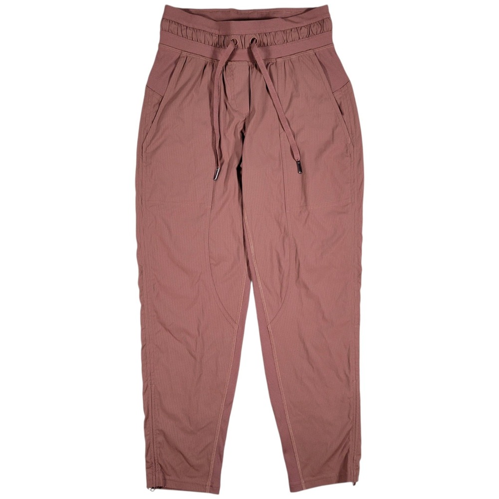 Lululemon Dance Studio Mid-Rise Crop Jogger Womens 0 Brown Ribbed Athletic Yoga